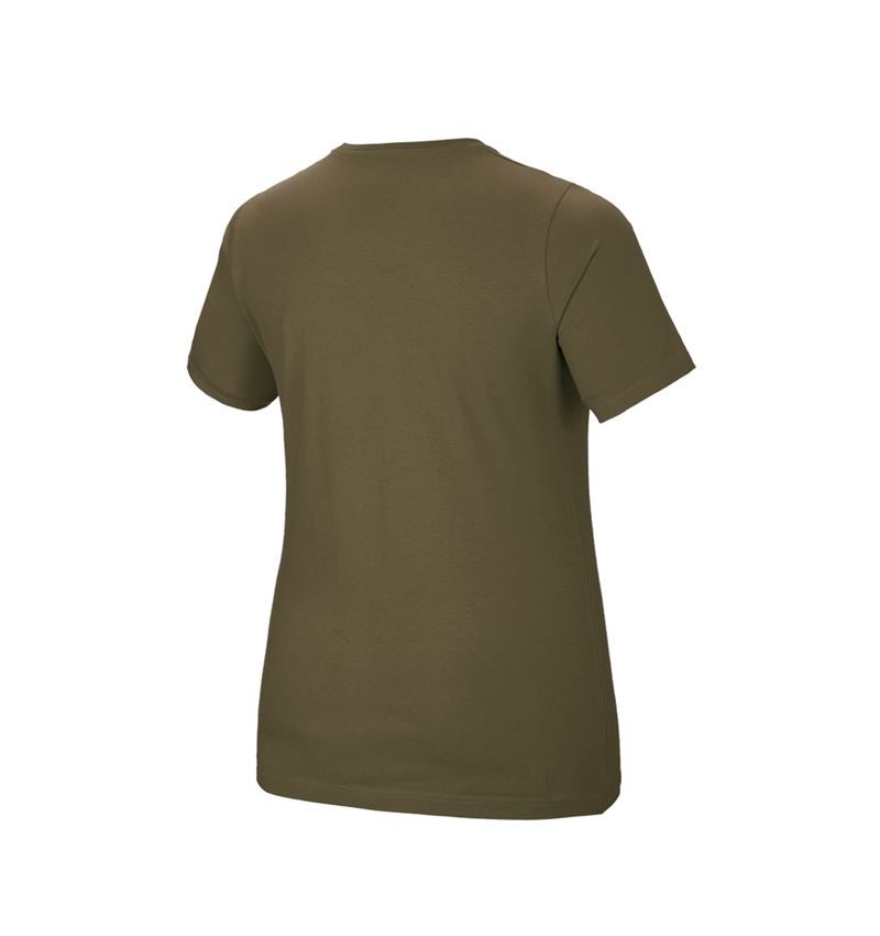 Tričká, pulóvre a košele: Tričko e.s. cotton stretch, dámske, plus fit + bahenná zelená 3