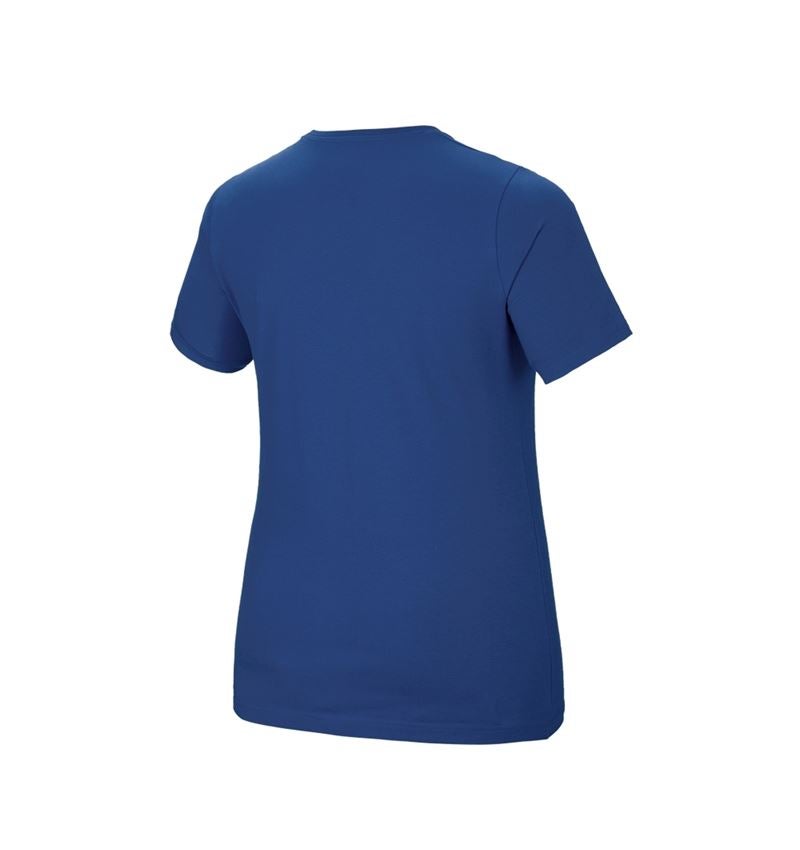 Tričká, pulóvre a košele: Tričko e.s. cotton stretch, dámske, plus fit + alkalická modrá 3