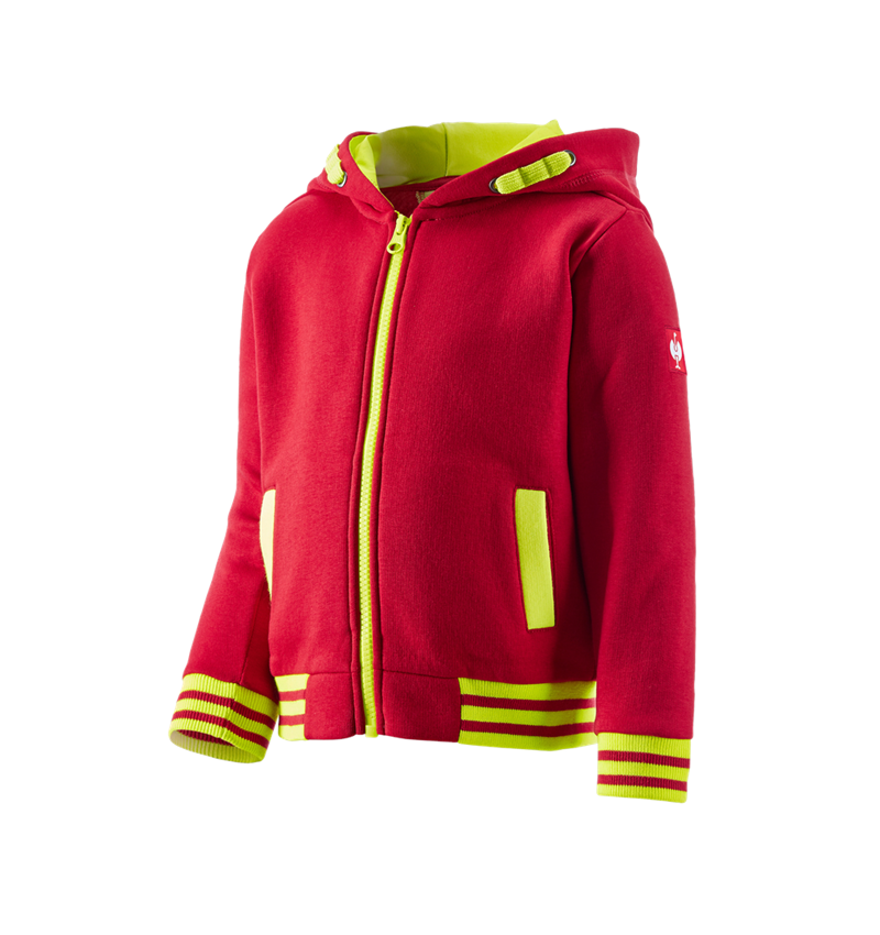 Tričká, pulóvre a košele: Mikina s kapucňou e.s.motion 2020, detská + ohnivá červená/výstražná žltá 2