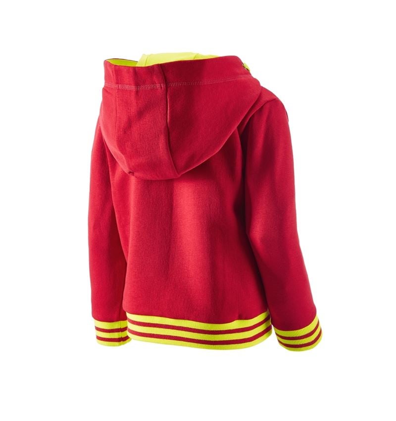 Tričká, pulóvre a košele: Mikina s kapucňou e.s.motion 2020, detská + ohnivá červená/výstražná žltá 3