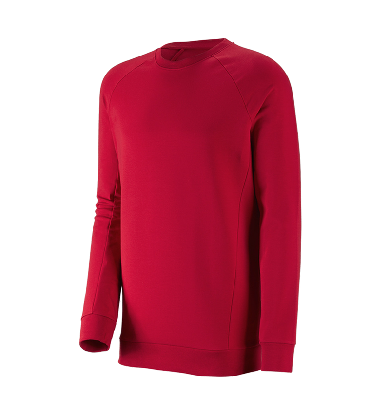 Tričká, pulóvre a košele: Mikina e.s. cotton stretch long fit + ohnivá červená 2