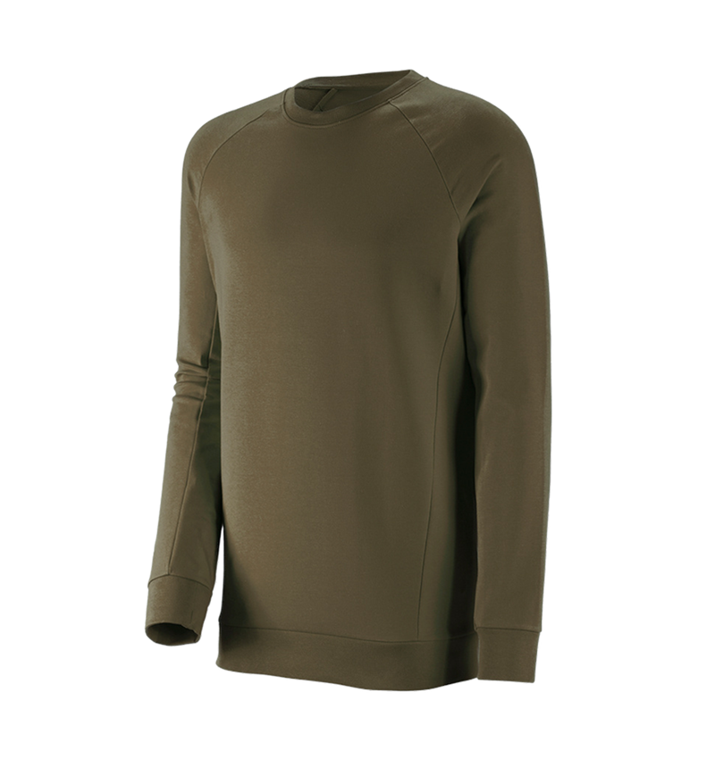 Tričká, pulóvre a košele: Mikina e.s. cotton stretch long fit + bahenná zelená 2