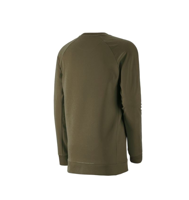 Tričká, pulóvre a košele: Mikina e.s. cotton stretch long fit + bahenná zelená 3