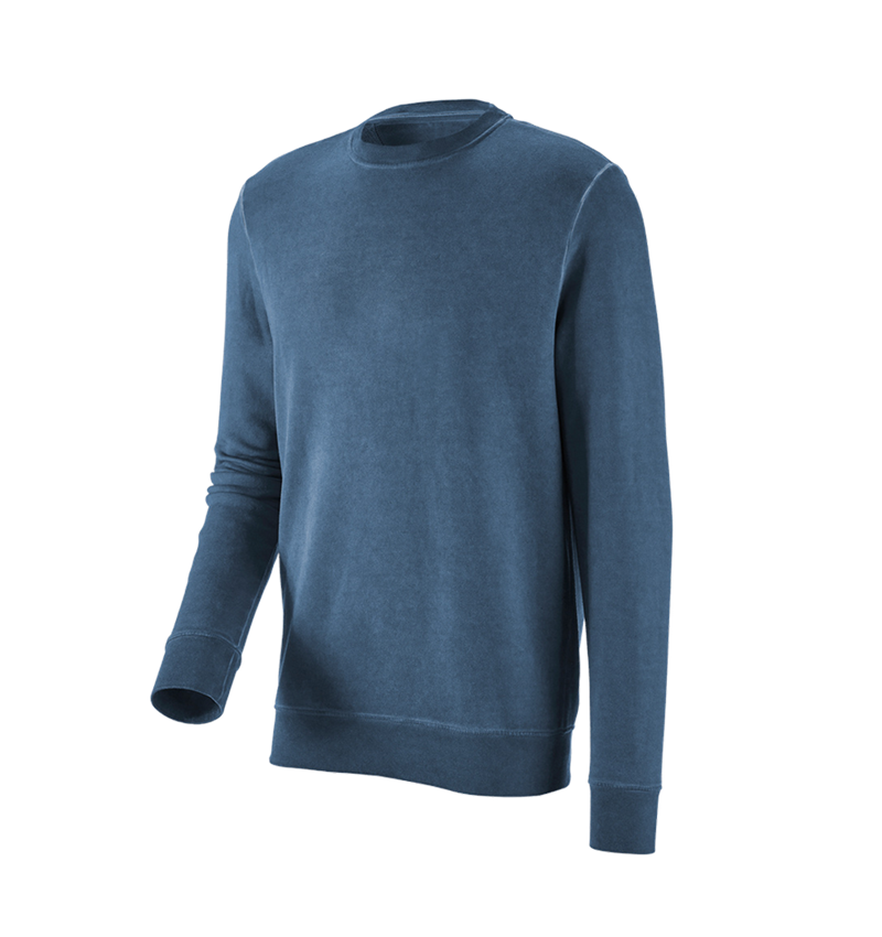 Tričká, pulóvre a košele: Mikina e.s. vintage poly cotton + starožitná modrá vintage 5