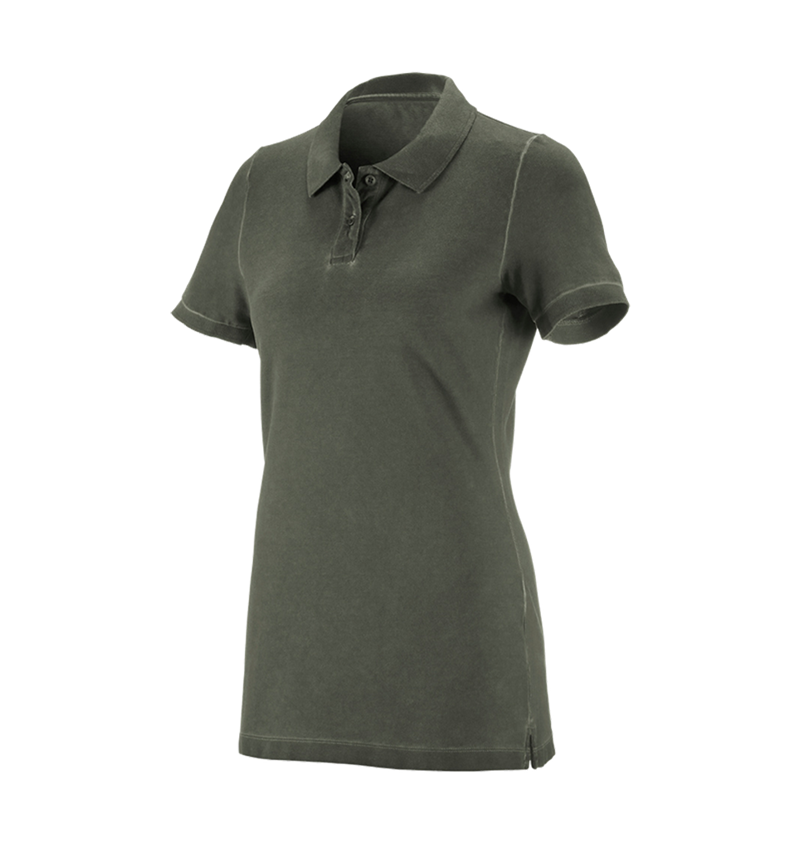 Tričká, pulóvre a košele: Polo tričko e.s. vintage cotton stretch, dámske + maskáčová zelená vintage 7
