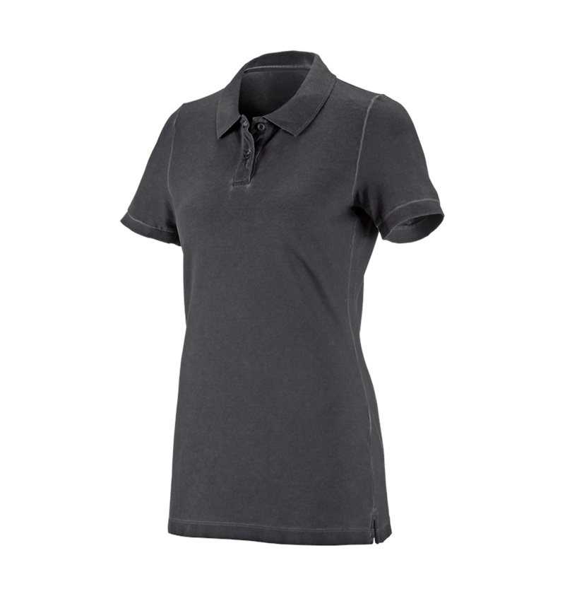 Tričká, pulóvre a košele: Polo tričko e.s. vintage cotton stretch, dámske + oxidová čierna vintage