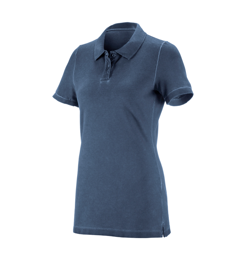 Tričká, pulóvre a košele: Polo tričko e.s. vintage cotton stretch, dámske + starožitná modrá vintage