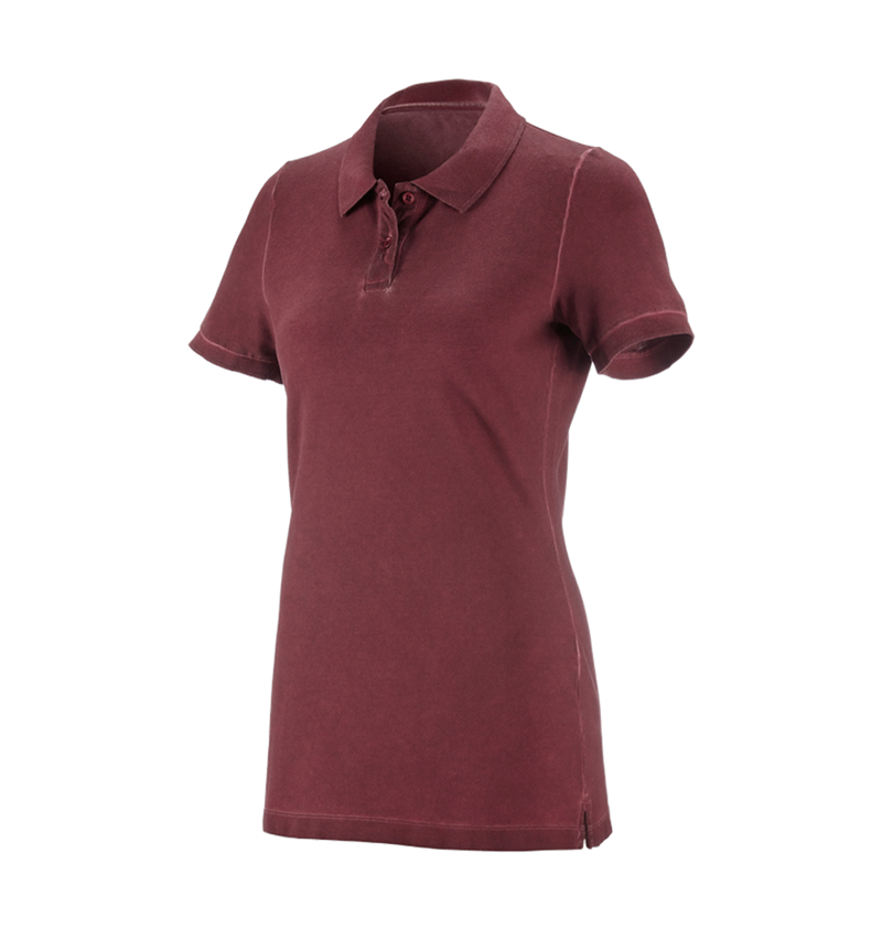 Tričká, pulóvre a košele: Polo tričko e.s. vintage cotton stretch, dámske + rubínová vintage