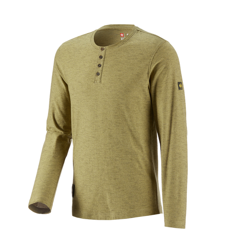 Tričká, pulóvre a košele: Tričko s dlhým rukávom e.s.vintage + moltonová zlatá melanž 2