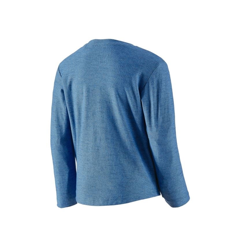 Témy: Tričko s dlhým rukávom e.s.vintage, detské + arktická modrá melanž 3