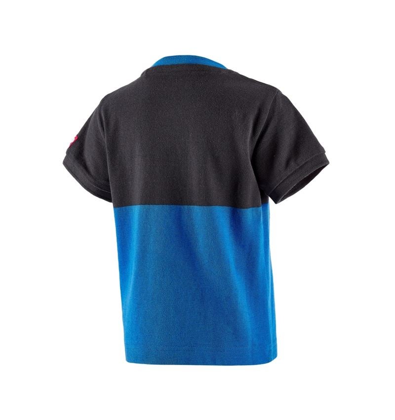 Tričká, pulóvre a košele: Piqué tričko e.s. colourblock, detské + grafitová/enciánová modrá 3