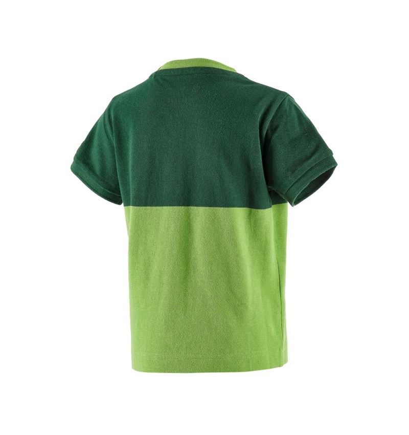 Tričká, pulóvre a košele: Piqué tričko e.s. colourblock, detské + zelená/morská zelená 3