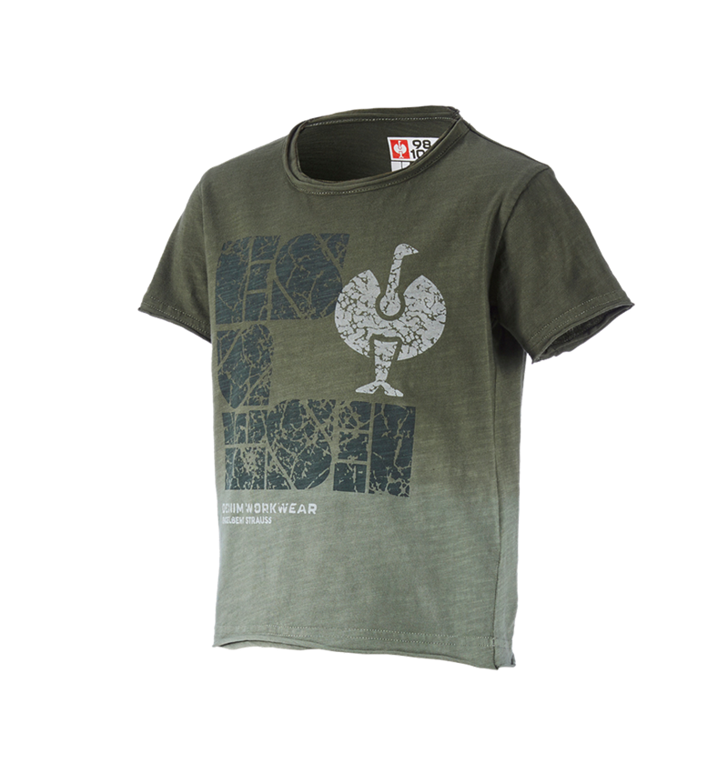 Tričká, pulóvre a košele: Tričko e.s. denim workwear, detské + maskáčová zelená vintage 1