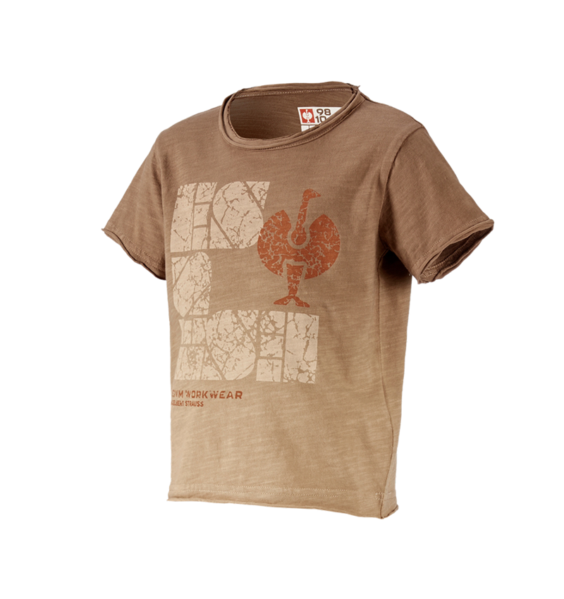 Tričká, pulóvre a košele: Tričko e.s. denim workwear, detské + svetlohnedá vintage 1