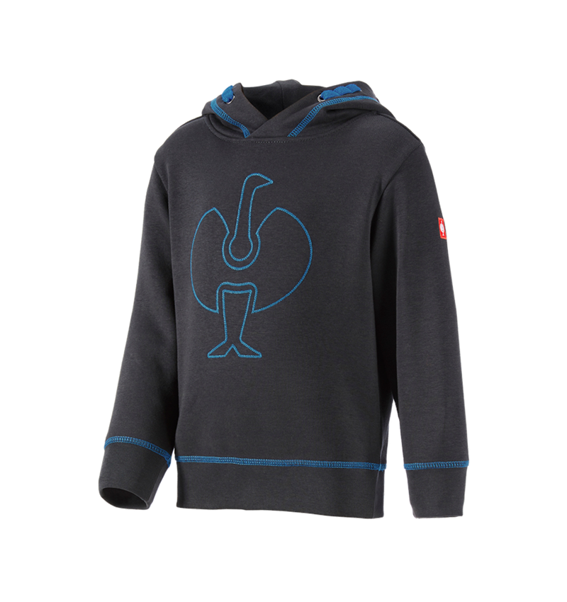 Tričká, pulóvre a košele: Mikina s kapucňou e.s.motion 2020, detská + grafitová/enciánová modrá 1
