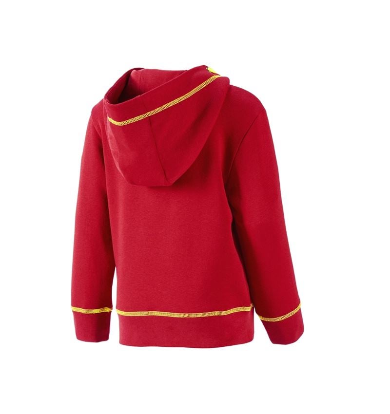 Tričká, pulóvre a košele: Mikina s kapucňou e.s.motion 2020, detská + ohnivá červená/výstražná žltá 1