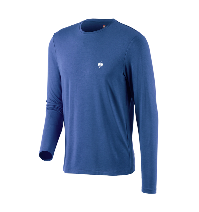 Tričká, pulóvre a košele: Modal-Tričko s dlhým rukávom e.s.concrete + alkalická modrá 3