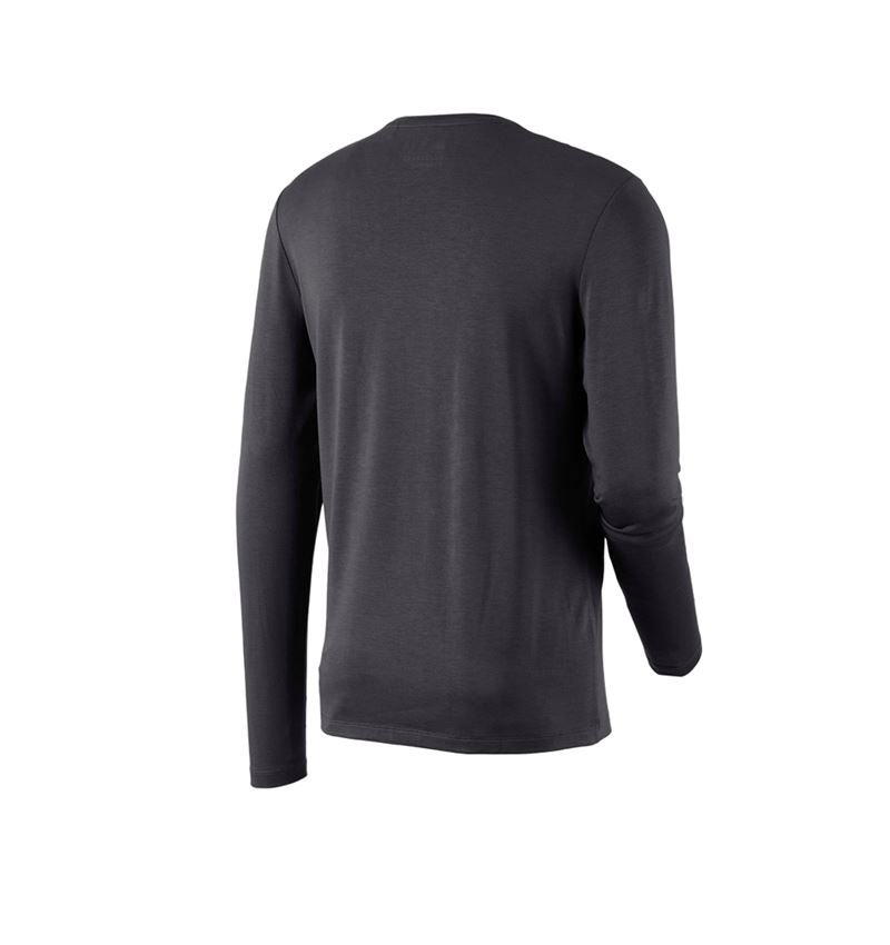 Tričká, pulóvre a košele: Modal-Tričko s dlhým rukávom e.s.concrete + čierna 3