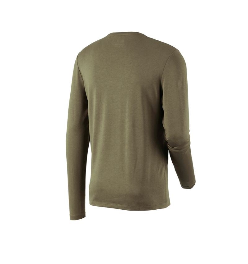 Témy: Modal-Tričko s dlhým rukávom e.s.concrete + bahenná zelená 4