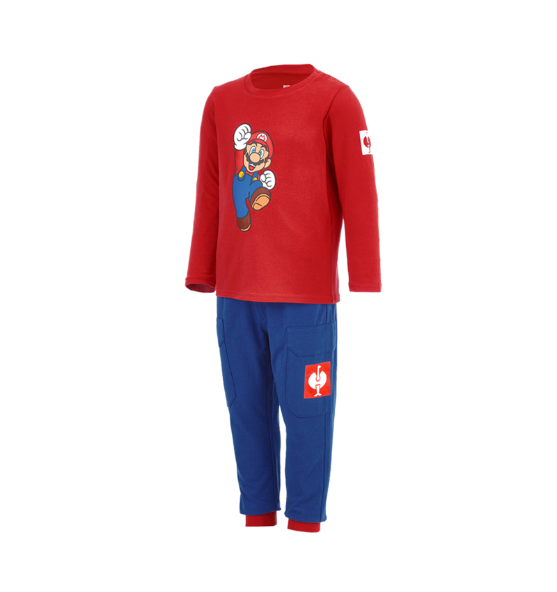 Doplnky: Super Mario detská pyžamová súprava + alkalická modrá/červená strauss 1