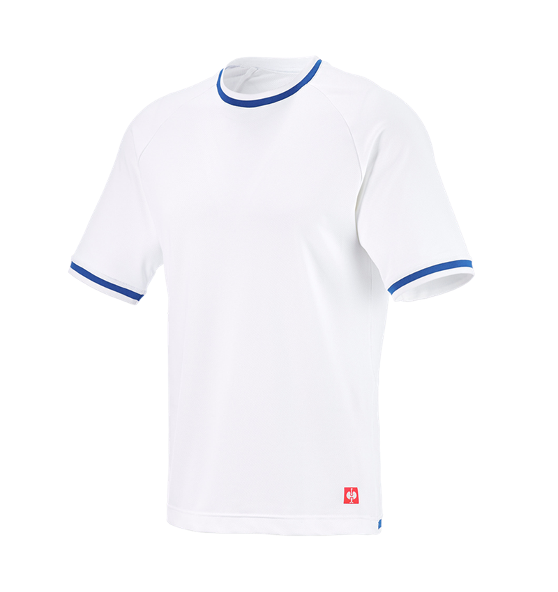 Odevy: Funkčné tričko e.s.ambition + biela/enciánová modrá 4