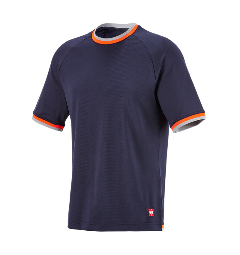 Odevy: Funkčné tričko e.s.ambition + tmavomodrá/výstražná oranžová 8