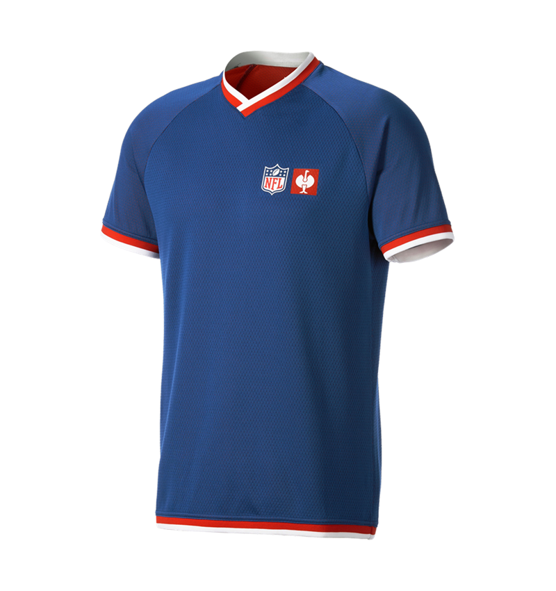 Spolupráce: NFL t-shirt + neptúnová modrá/červená strauss 4