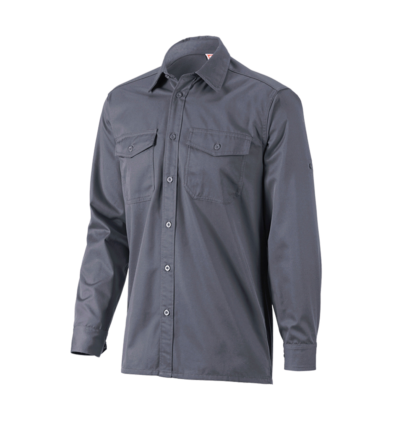 Tričká, pulóvre a košele: Pracovná košeľa e.s.classic, dlhý rukáv + sivá 2