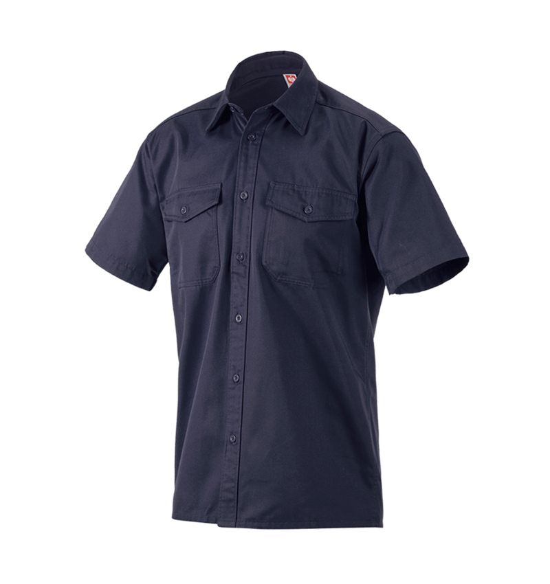Tričká, pulóvre a košele: Pracovná košeľa e.s.classic, krátky rukáv + tmavomodrá 2