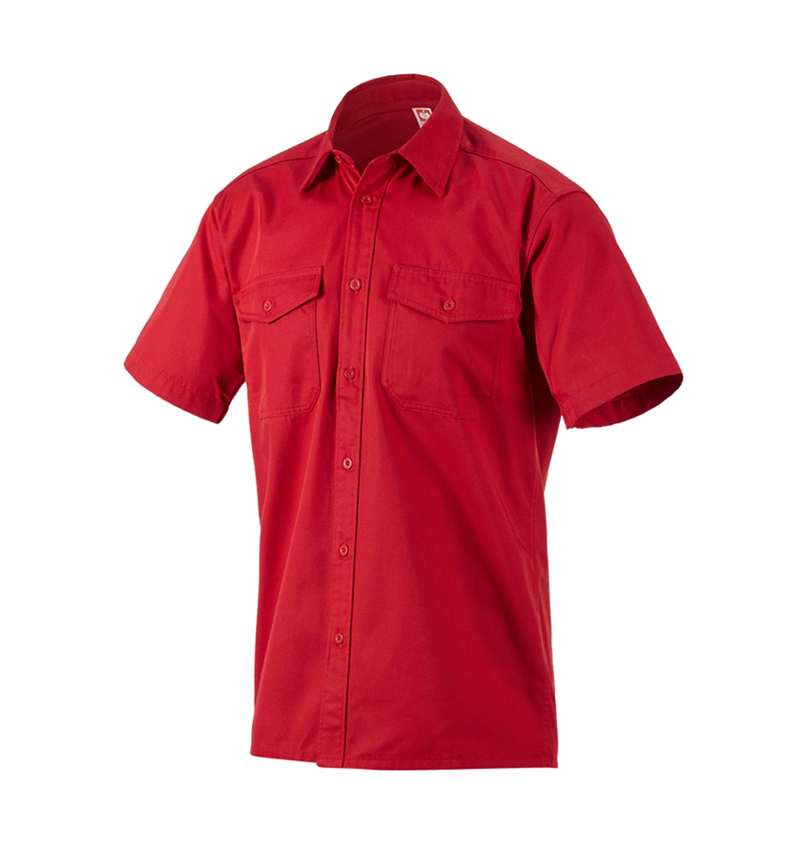 Tričká, pulóvre a košele: Pracovná košeľa e.s.classic, krátky rukáv + červená