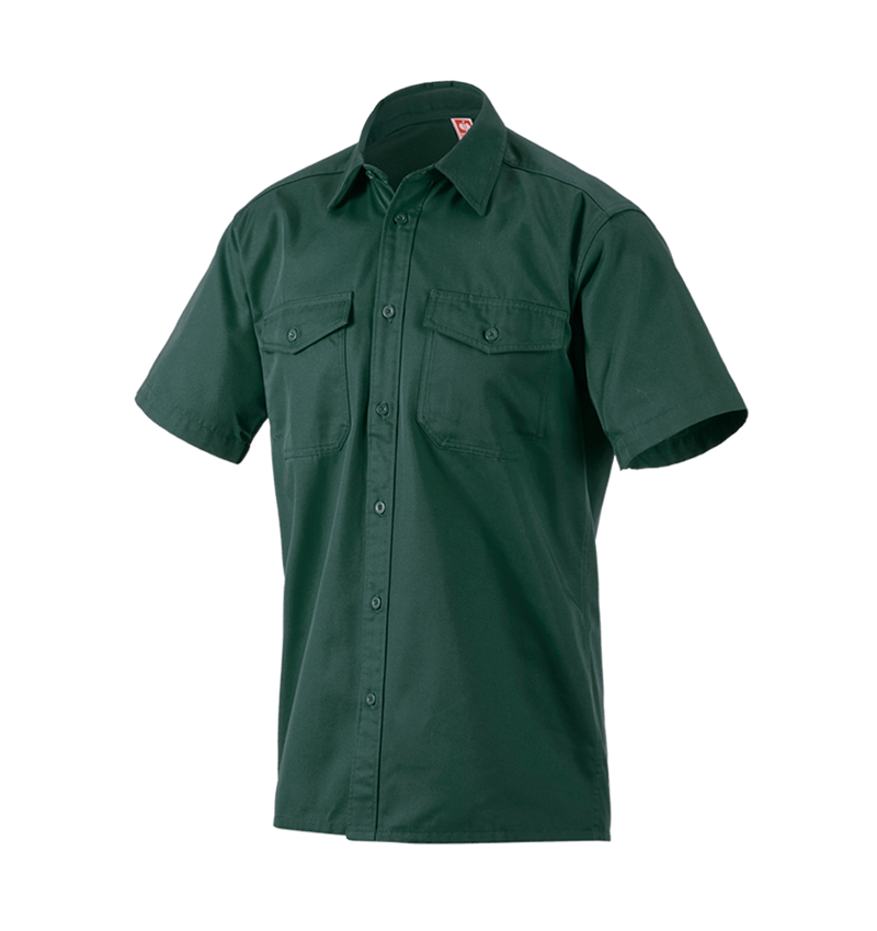 Tričká, pulóvre a košele: Pracovná košeľa e.s.classic, krátky rukáv + zelená