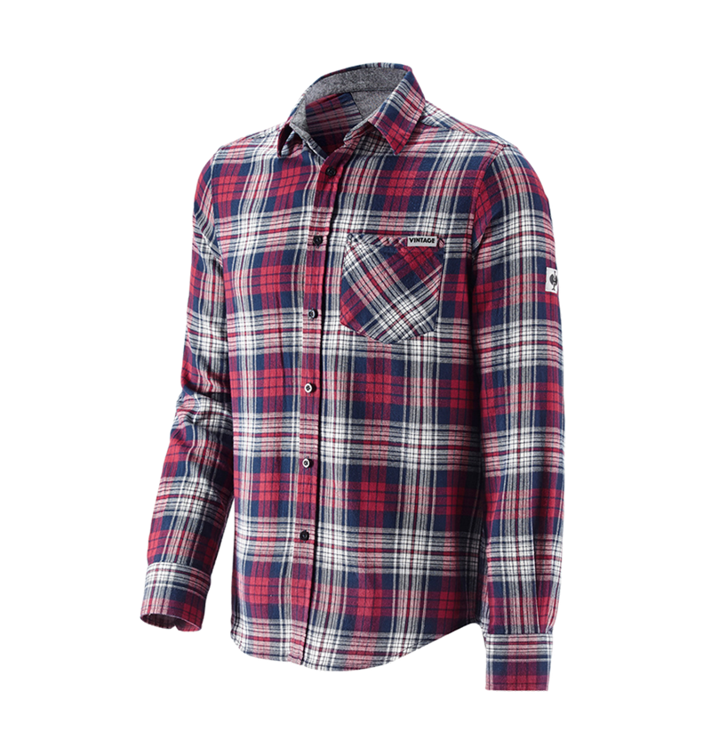 Tričká, pulóvre a košele: Károvaná košeľa e.s.vintage + červená károvaná 2