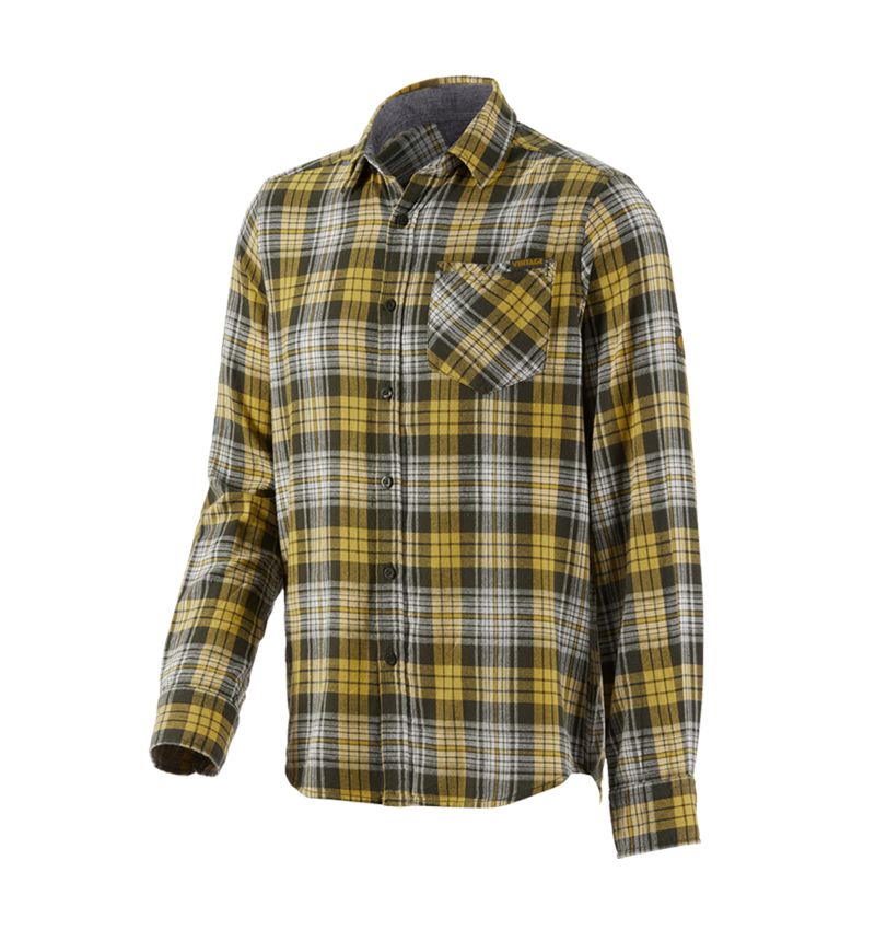 Tričká, pulóvre a košele: Károvaná košeľa e.s.vintage + maskáčová zelená károvaná 5