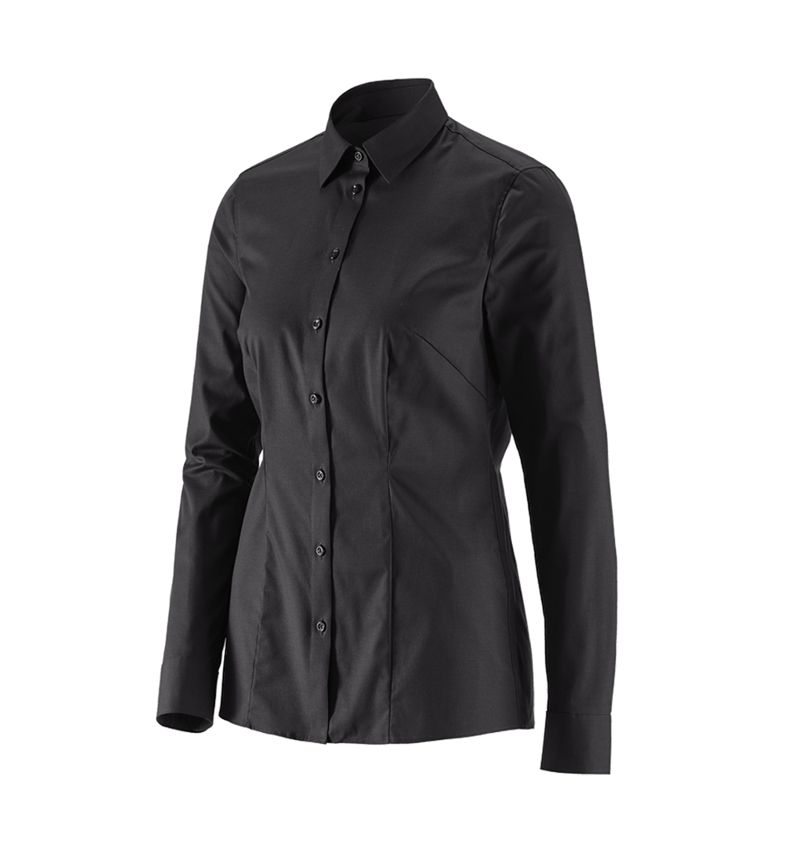 Tričká, pulóvre a košele: Obchodná blúza e.s. cotton stretch,dámsky reg. fit + čierna 2
