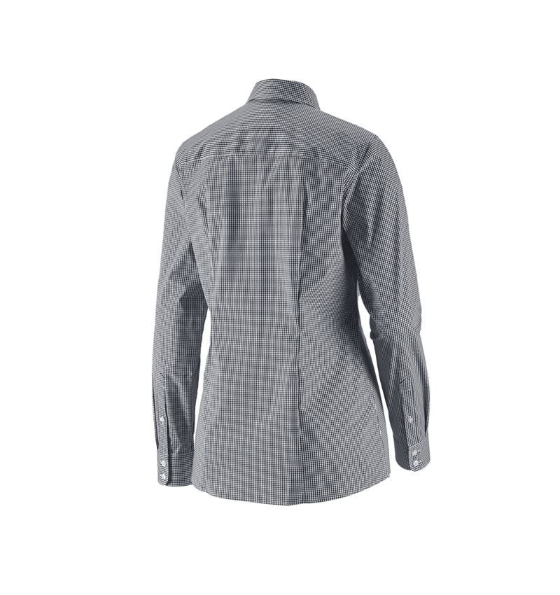 Tričká, pulóvre a košele: Obchodná blúza e.s. cotton stretch,dámsky reg. fit + čierna károvaná 1