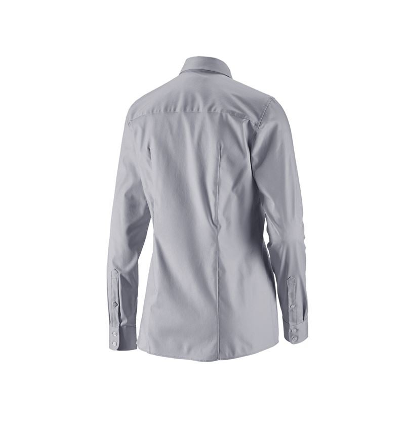 Tričká, pulóvre a košele: Obchodná blúza e.s. cotton stretch,dámsky reg. fit + hmlová sivá 3