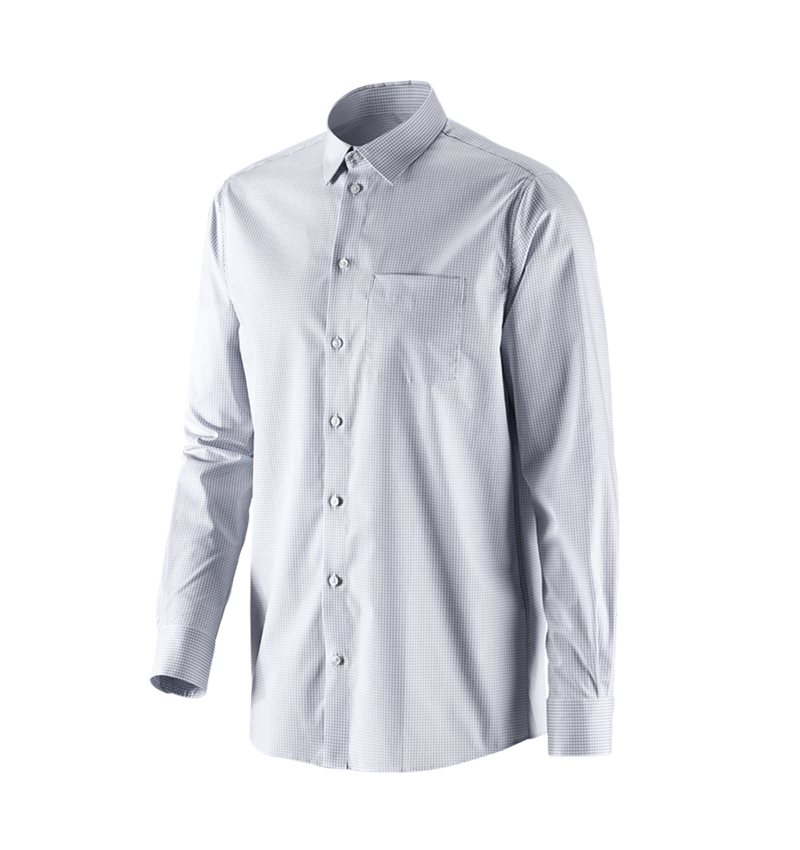 Tričká, pulóvre a košele: Obchodná košeľa e.s. cotton stretch, comfort fit + hmlová sivá károvaná 4