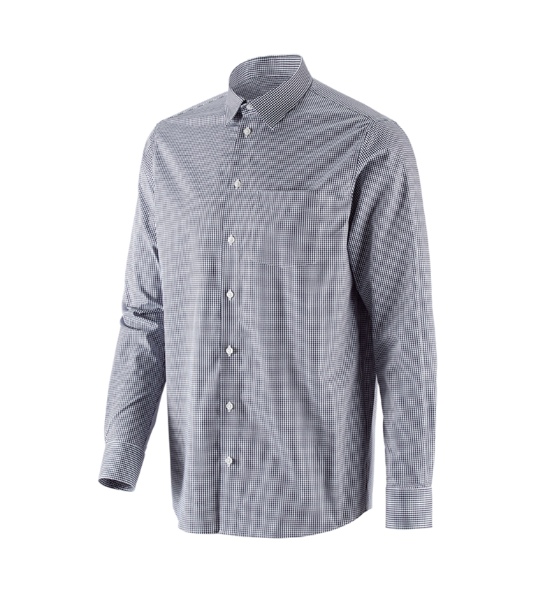 Tričká, pulóvre a košele: Obchodná košeľa e.s. cotton stretch, comfort fit + tmavomodrá károvaná 4