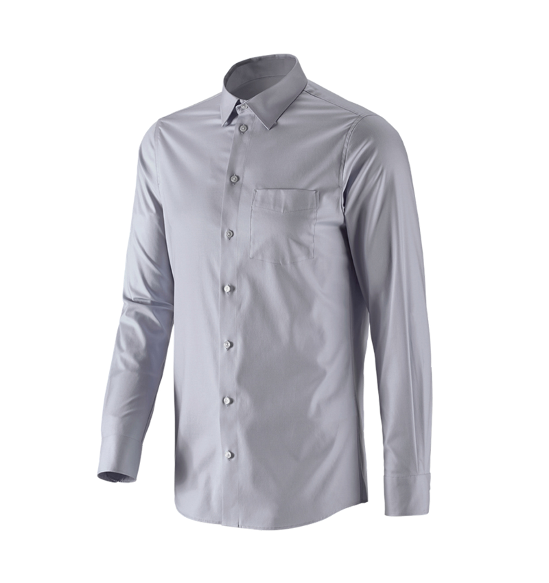 Tričká, pulóvre a košele: Obchodná košeľa e.s. cotton stretch, slim fit + hmlová sivá 4