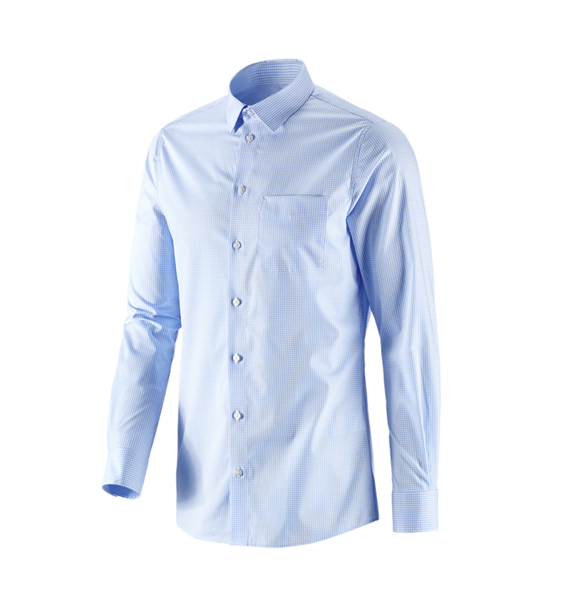 Tričká, pulóvre a košele: Obchodná košeľa e.s. cotton stretch, slim fit + mrazivá modrá károvaná 4