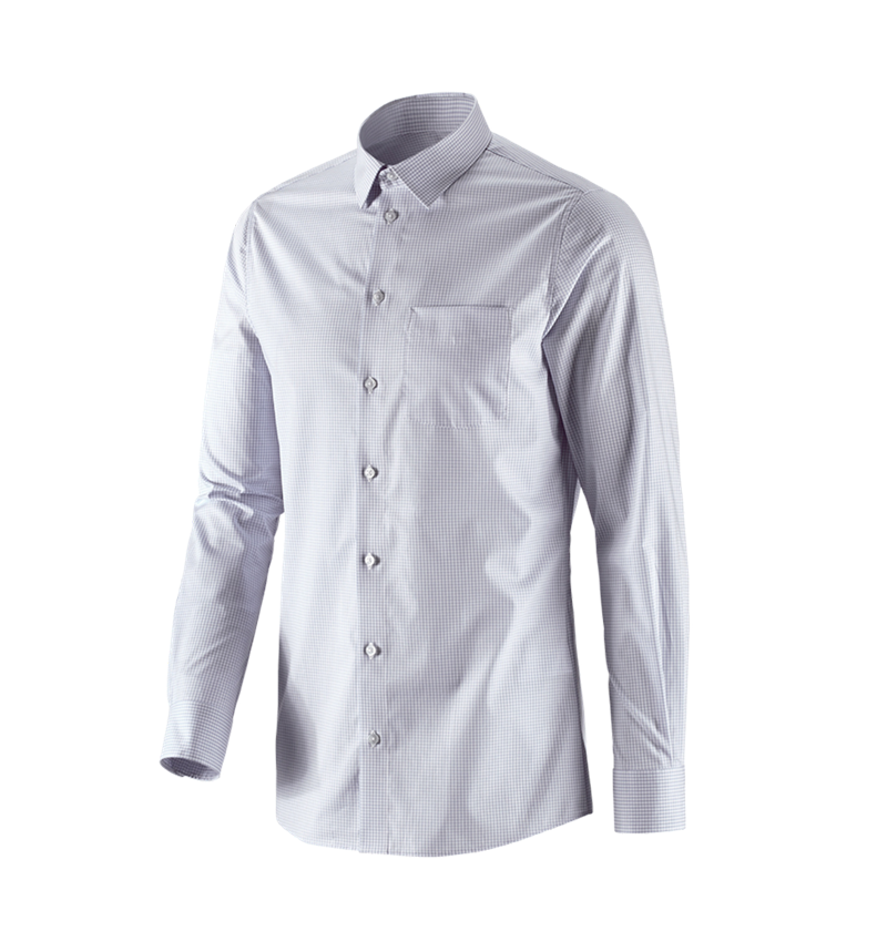 Tričká, pulóvre a košele: Obchodná košeľa e.s. cotton stretch, slim fit + hmlová sivá károvaná 2