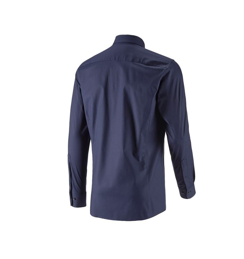 Tričká, pulóvre a košele: Obchodná košeľa e.s. cotton stretch, slim fit + tmavomodrá 5