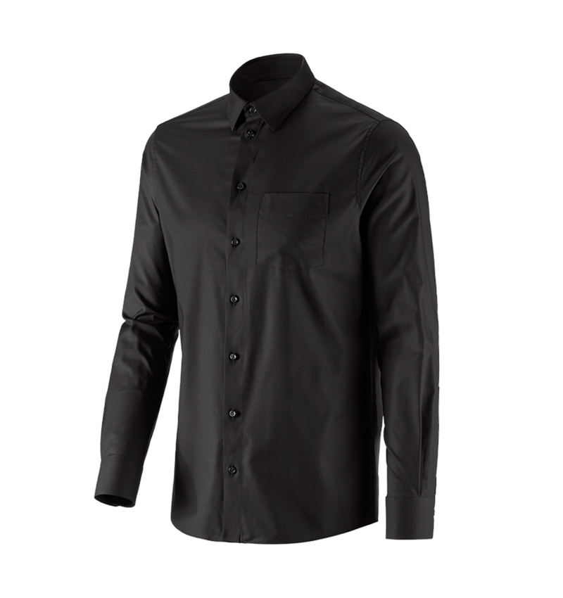 Tričká, pulóvre a košele: Obchodná košeľa e.s. cotton stretch, regular fit + čierna 4