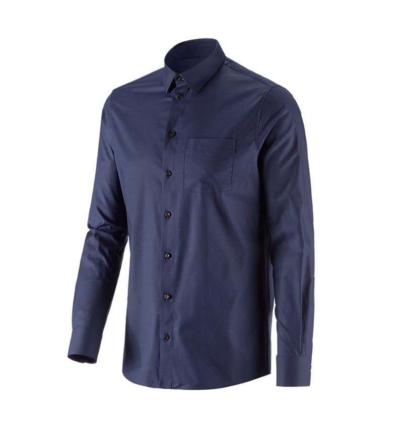 Tričká, pulóvre a košele: Obchodná košeľa e.s. cotton stretch, regular fit + tmavomodrá 4