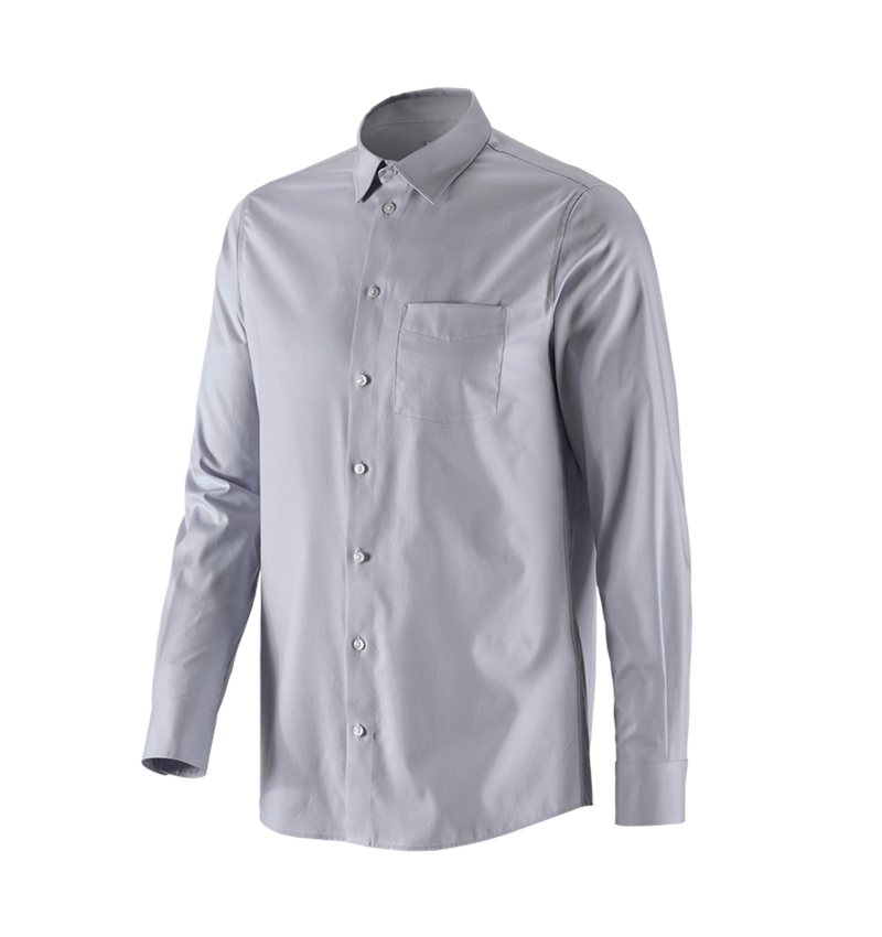 Tričká, pulóvre a košele: Obchodná košeľa e.s. cotton stretch, regular fit + hmlová sivá 4