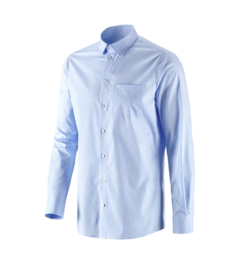 Témy: Obchodná košeľa e.s. cotton stretch, regular fit + mrazivá modrá károvaná 3
