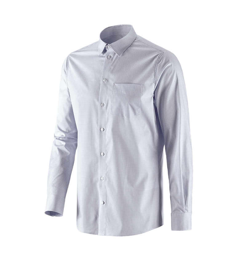 Tričká, pulóvre a košele: Obchodná košeľa e.s. cotton stretch, regular fit + hmlová sivá károvaná 4