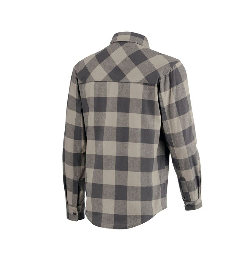 Tričká, pulóvre a košele: Károvaná košeľa e.s.iconic + delfínovo sivá/karbónová sivá 4