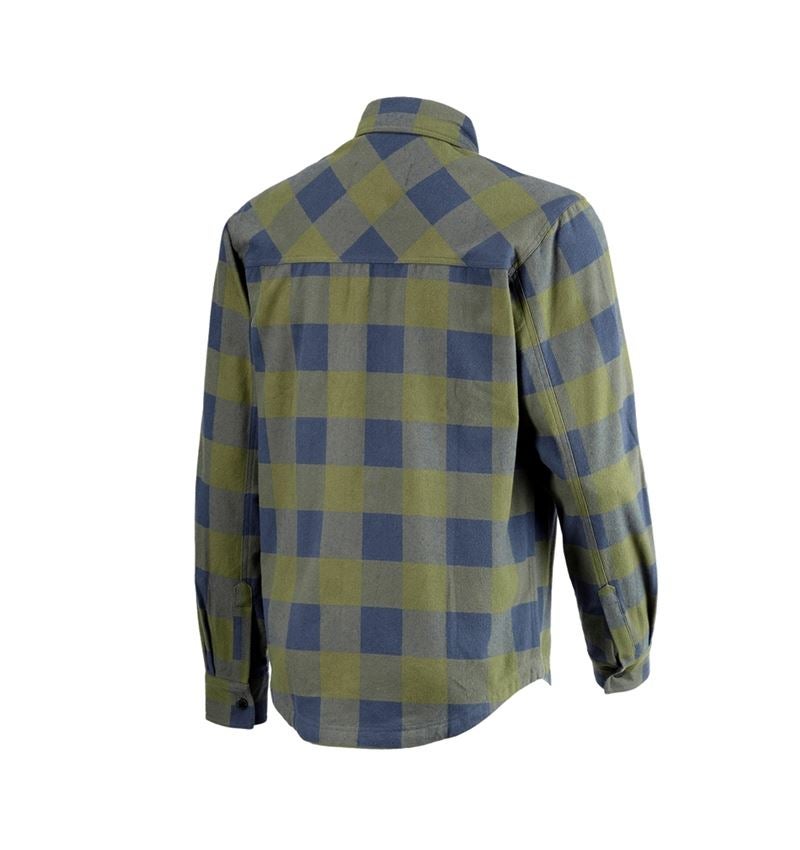 Tričká, pulóvre a košele: Károvaná košeľa e.s.iconic + horská zelená/oxidová modrá 8