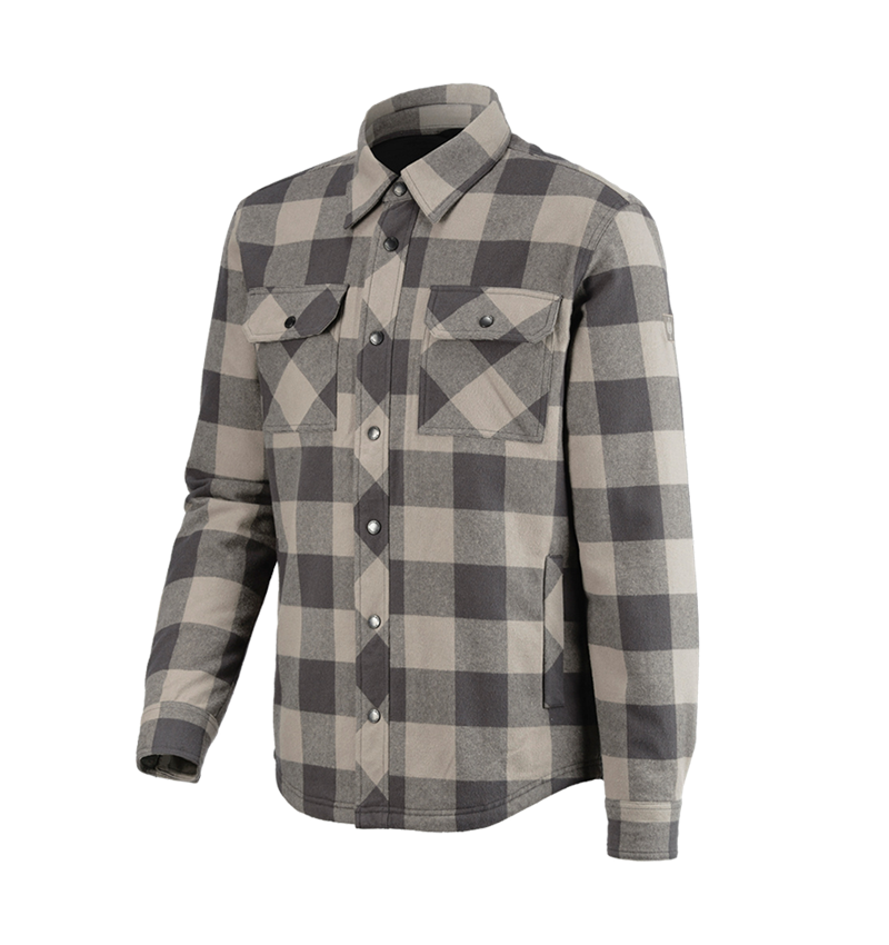 Tričká, pulóvre a košele: Károvaná košeľa Allseason e.s.iconic + delfínovo sivá/karbónová sivá 6